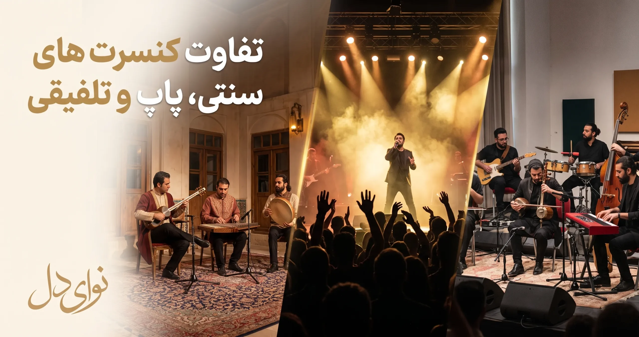 تفاوت کنسرت موسیقی سنتی پاپ و تلفیقی در فضای اجرای زنده